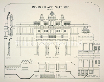 /data/Original Prints/Arts, Decorative, Architecture/INDIAN PALACE GATE-WAY UDAIPUR.jpg